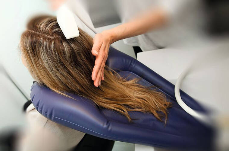 Bac à shampoing gonflable