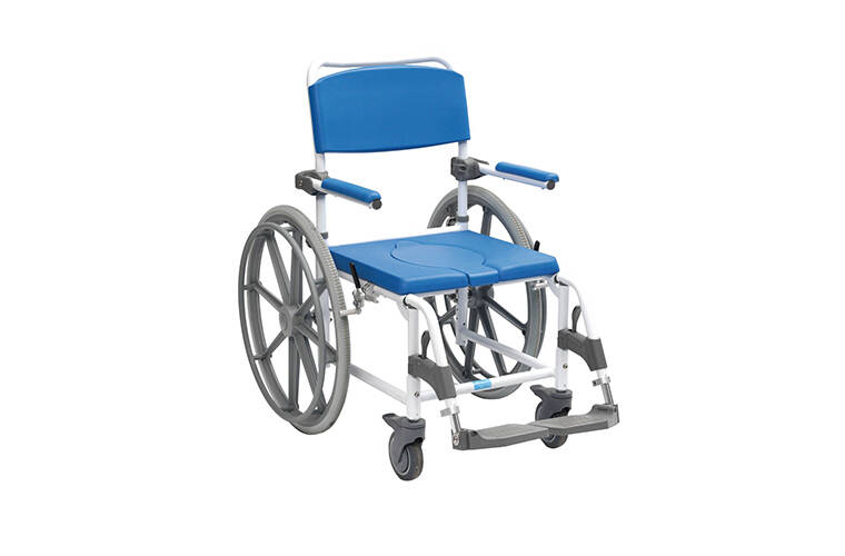 Chaise garde-robe et douche avec grandes roues arrière
