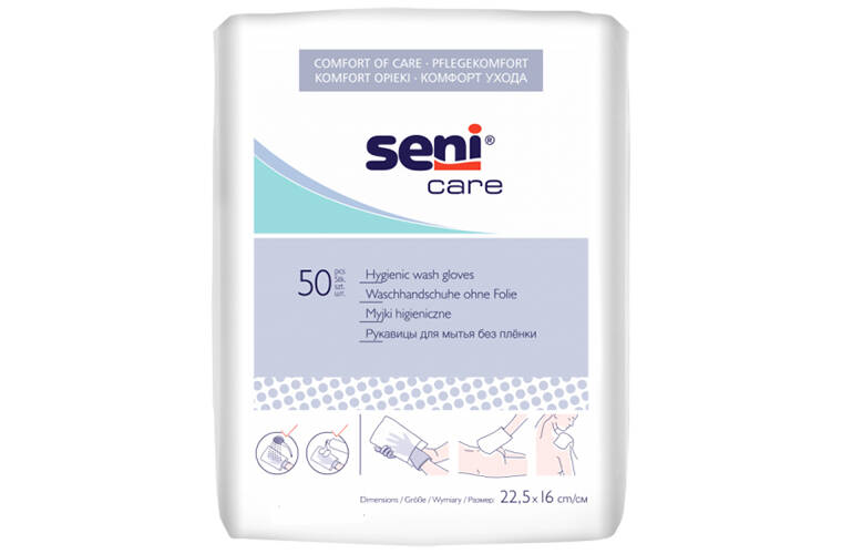 Gants de toilette non-plastifiés Seni® Care