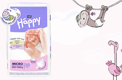 Couches pour pématurés Happy Micro